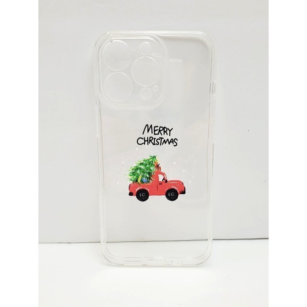 Iphone 13  Pro Max Christmas Tree Red Truck Merry Christmas Phone Case Clear